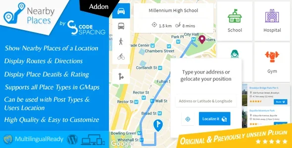 Nearby Places WordPress Plugin